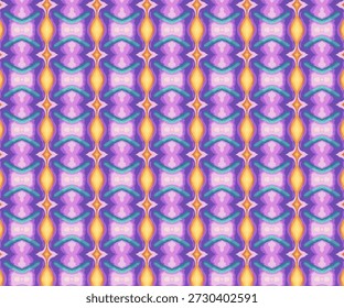 Negrito abstrato, geométrico, sem emenda, retro, colorido azulejo padrão com roxo e ouro simetria, ideal para papel de parede, tecido e design moderno.