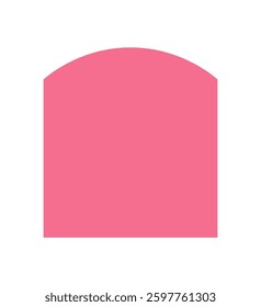 Bold abstract geometric shape. Modern brutalist figure with flat form. Iconic element of y2k style, showcasing geometric simplicity and boldness, ideal for contemporary art and design projects.