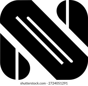 Bold abstract letterform resembling a stylized “N”, representing direction, progress, innovation, and modern communication.