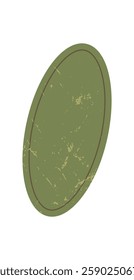 Bold abstract oval form. Geometric icon with grunge texture. Minimal design element, brutalism style, y2k aesthetic. Perfect for contemporary art projects and modern graphic needs.