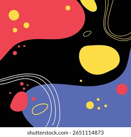 Negrito padrões abstratos formas orgânicas dinâmicas arte moderna inspirada vetor fundos projeto criativo