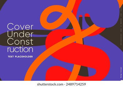 Bold and abstract poster design featuring vibrant color scheme and flowing shapes, perfect for modern advertising and creative displays.