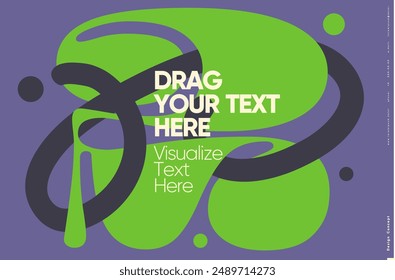 Bold and abstract poster design featuring vibrant color scheme and flowing shapes, perfect for modern advertising and creative displays.