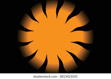 A bold abstract radial background featuring a glowing orange circular gradient surrounded by flowing black sunburst rays in a clean modern vector style. The dramatic contrast and symmetrical composition create a striking visual ideal for branding, posters, presentations, digital artwork, wallpapers, social media graphics, event promotions, packaging, web banners, and creative design projects. Its minimalist geometric aesthetic, luminous glow, and contemporary style make it suitable for a wide range of commercial and editorial applications.

#AbstractBackground #Sunburst #RadialDesign #GradientBackground #OrangeGlow #GeometricArt #ModernDesign #VectorArt #CreativeBackground #PosterDesign #WallpaperDesign #Branding #GraphicDesign #MinimalDesign #ContemporaryArt #DigitalArtwork #PresentationDesign #SymmetricalDesign #AbstractVector #BackgroundDesign