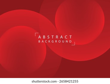 Fett abstrakter roter Hintergrund mit glatten überlappenden Farbverlauf-Kreisen. Perfekt für moderne Präsentationen, Webbanner, Branding und stylisches Grafikdesign.