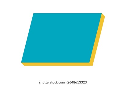 Bold abstract shape creates a modern figure. A flat element delivers a striking icon. This brutalist design emphasizes simplicity and geometry, suitable for contemporary graphic projects.