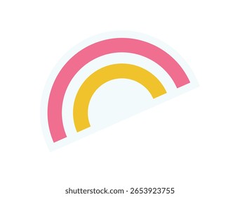Bold abstract shape sticker. Minimalist icon with a modern aesthetic. Geometric figure with brutalist influences, flat style, suitable for various design applications.
