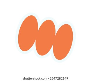 Bold abstract shape shape sticker. Modern figure element with flat design. Y2K brutalism aesthetic, graphic representation, suitable for contemporary art projects and digital media.