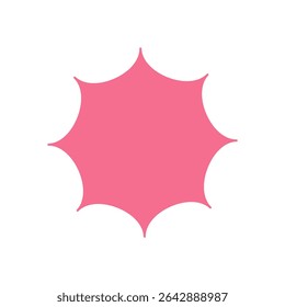 Bold abstract star icon. Contemporary figure and minimal shape. This decoration combines brutalism and y2k style, offering a unique element for modern designs creative projects.