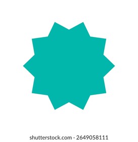 Bold abstract star icon. Contemporary geometric shape as a minimal design element. Y2K brutalism style, flat visual format, ideal for modern graphic applications.