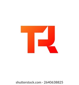 Bold Abstract TR Monogram Logo