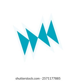 Bold abstract triangle element sticker. Modern shape symbol with minimal style. Brutalist element, y2k aesthetic, graphic representation, perfect for contemporary design projects.