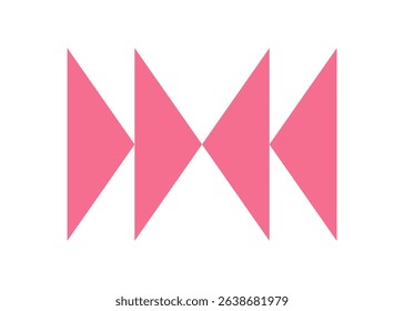 Bold abstract triangle icon. Minimal geometric shape element. Contemporary brutalist form, flat style, potential for modern branding or artistic projects.
