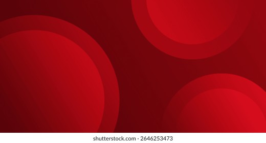 Bold abstract vector with layered red circles on a deep red gradient background, creating a sense of depth, energy, and modern elegance.