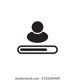 Bold account status or profile loading progress symbol