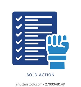 Bold Action Mini Illustration Icon. Use For Modern Concept, Print, Ui, Ux Kit, Web And App Development. Vector Related To Business Finance, Management And More