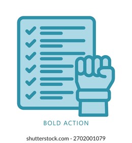 Bold Action Mini Illustration Icon. Use For Modern Concept, Print, Ui, Ux Kit, Web And App Development. Vector Related To Business Finance, Management And More