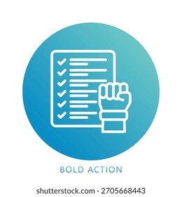 Bold Action Mini Illustration Icon. Use For Modern Concept, Print, Ui, Ux Kit, Web And App Development. Vector Related To Business Finance, Management And More
