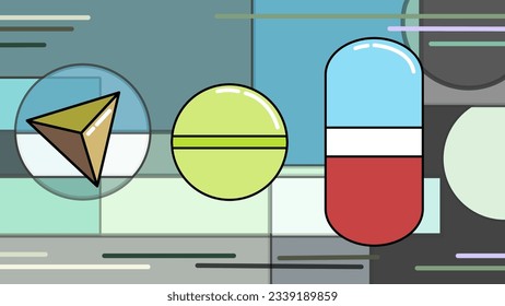 Bold Aesthetic, minimalistic, monochromatic, geometry shapes background wallpaper vector