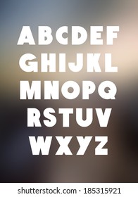 Bold alphabet font type. Vector alphabet