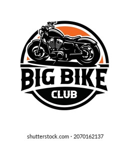 Bold american big bike motorcycle club emblem ready made logo vector. Perfect logo for motorcycle club enthusiast