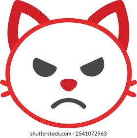 Ícono de Vector de silueta de gato enojado audaz, perfecto para mascotas de equipos deportivos y logotipos de marcas. Este feroz diseño felino agrega actitud y ventaja a cualquier marca competitiva.