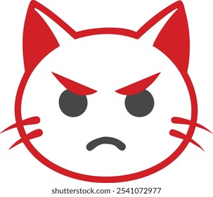 Bold angry cat silhouette vector icon, perfect for sports team mascots and brand logos. This fierce feline design adds attitude and edge to any competitive branding.