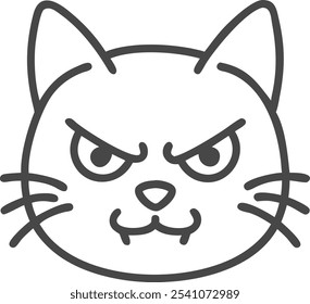 Bold angry cat silhouette vector icon, perfect for sports team mascots and brand logos. This fierce feline design adds attitude and edge to any competitive branding.