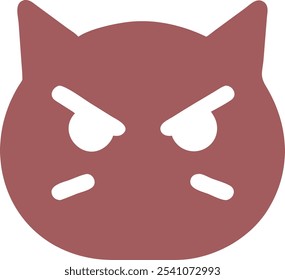 Bold angry cat silhouette vector icon, perfect for sports team mascots and brand logos. This fierce feline design adds attitude and edge to any competitive branding.