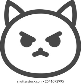 Ícono de Vector de silueta de gato enojado audaz, perfecto para mascotas de equipos deportivos y logotipos de marcas. Este feroz diseño felino agrega actitud y ventaja a cualquier marca competitiva.