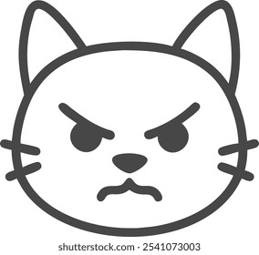 Ícono de Vector de silueta de gato enojado audaz, perfecto para mascotas de equipos deportivos y logotipos de marcas. Este feroz diseño felino agrega actitud y ventaja a cualquier marca competitiva.