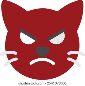 Ícone de vetor de silhueta de gato irritado ousado, perfeito para mascotes de equipe de esportes e logotipos de marca. Este design felino feroz adiciona atitude e vantagem a qualquer marca competitiva.