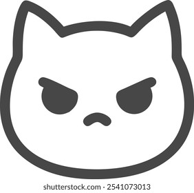 Bold angry cat silhouette vector icon, perfect for sports team mascots and brand logos. This fierce feline design adds attitude and edge to any competitive branding.