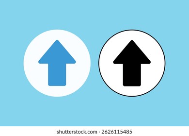Bold Up Arrow Flat Icons, flat up arrow icon, arrow pointing up vector, upload arrow icon