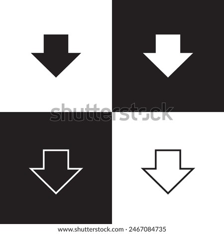 bold arrow icon. Element of minimalistic icon for mobile concept and web apps. Signs and symbols collection icon for websites, web design, mobile app isolated on white and black background. Vector .