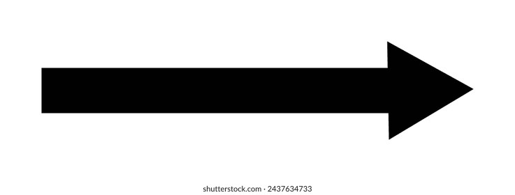 Vector de icono de flecha en negrita aislado en mesa de trabajo blanca.