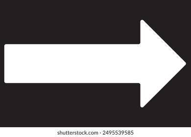 Bold arrow sign collection, set of black arrows icons, isolated on white background - Vector
