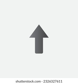 Bold Up Arrow Vector Illustration Editable Color