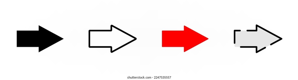 Dibujo simple de flechas negrita