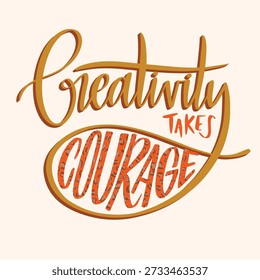 Bold artistic quote for creative inspiration and bravery