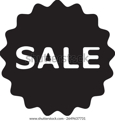 A bold and attention-grabbing icon that represents discounts, promotions, or special offers. It typically features a price tag, shopping bag, or burst shape with the word "SALE" prominently displayed.