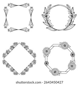 Bold and Baroque Vintage Decorative Floral Frames Vector Collection
