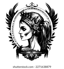 Bold and Beautiful Girl old american tattoo