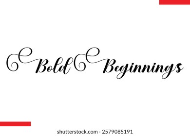 Bold Beginnings Coffee typography text