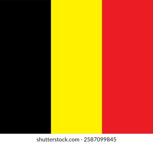 Bold Belgian Flag - European National Symbol