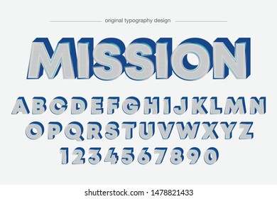 Bold Bevel Artistic Font Typography Alphabet