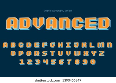 Bold bevel colorful high quality typography design