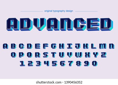 Bold bevel colorful high quality typography design