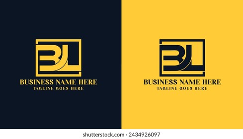 Bold BL Logo design vector template