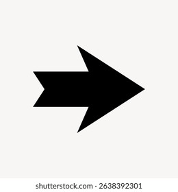 Bold black arrow pointing right on a light background. Simple arrow design. Rightward for navigation or direction. Minimalist arrow symbol. Arrow vector graphic.